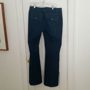 Ann Taylor 4 pocket, high rise, flared bottom Jean's size 12.